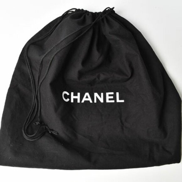 CHANEL Black Leather Tote Bag